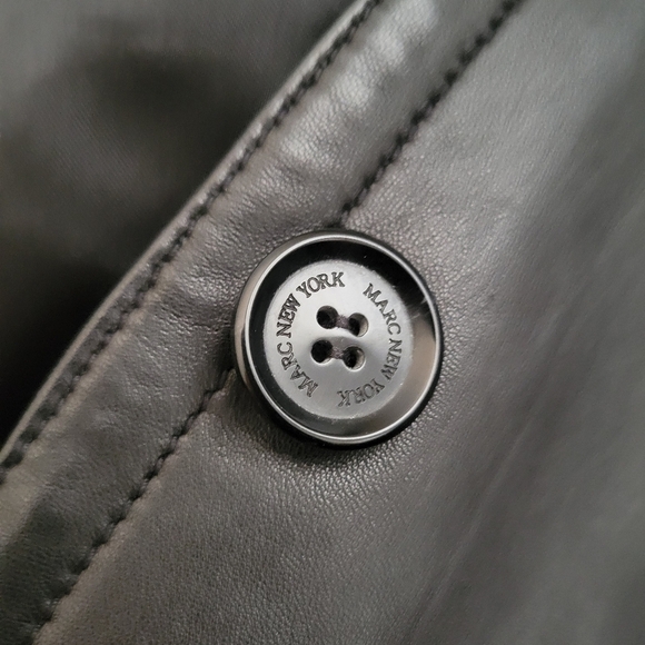 Marc New York Leather Coat • All Black • 3/4 Length • Size Medium - Picture 11 of 11